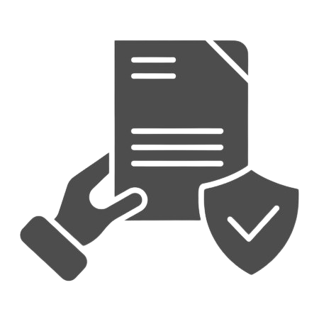 COMPROMISO Y EMPRESA 123933456 documento verificado en el icono sólido de la mano ilustración de vector de acuerdo comprobado removebg preview